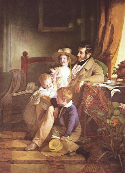 Friedrich von Amerling Portrat des Rudolf von Arthaber und seiner Kinder